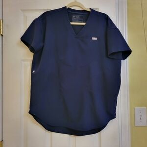 Figs Navy Oversized Scrub Top Size S